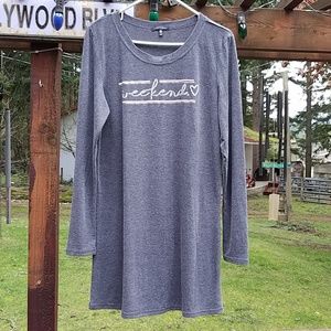 TART intimates - Weekend ♡ Long Sleeved Nightgown /Shirt - Size Med